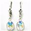 925 Sterling Silver Leverback Earrings, Mercury Mist Topaz, SE001
