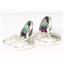 925 Sterling Silver Leverback Earrings, Mystic Fire Topaz, SE001