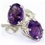 925 Sterling Silver Post Earrings, Amethyst, SE002