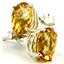 925 Sterling Silver Post Earrings, Citrine, SE002