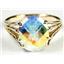 10K, 14K or 18K Gold Ladies Ring, Mercury Mist Topaz, R280