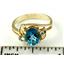 10K, 14K or 18K Gold Ladies Ring, Swiss Blue Topaz, R176