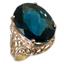 10K, 14K or 18K Gold Ladies Ring, London Blue Topaz, R291