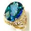 10K, 14K or 18K Gold Ladies Ring, Neptune Garden Topaz, R291