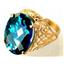 10K, 14K or 18K Gold Ladies Ring, Neptune Garden Topaz, R291