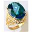 10K, 14K or 18K Gold Ladies Ring, Neptune Garden Topaz, R291