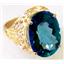 10K, 14K or 18K Gold Ladies Ring, Neptune Garden Topaz, R291