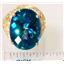 10K, 14K or 18K Gold Ladies Ring, Neptune Garden Topaz, R291