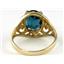 10K, 14K or 18K Gold Ladies Ring, London Blue Topaz, R004