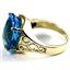 10K, 14K or 18K Gold Ladies Ring, Swiss Blue Topaz, R049