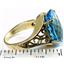 10K, 14K or 18K Gold Ladies Ring, Swiss Blue Topaz, R049