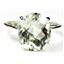 Sterling Silver Ladies Ring, Green Amethyst, SR055