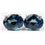 925 Sterling Silver Post Earrings, London Blue Topaz, SE102