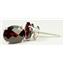 925 Sterling Silver Post Earrings, Mozambique Garnet, SE102