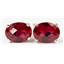 925 Sterling Silver Post Earrings, Created Ruby, SE002