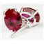 925 Sterling Silver Post Earrings, Created Ruby, SE002