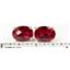 925 Sterling Silver Post Earrings, Created Ruby, SE002