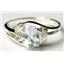 SR176, Aquamarine, 925 Sterling Silver Ring