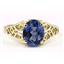 10K, 14K or 18K Gold Ladies Ring, Created Blue Sapphire, R005