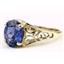 10K, 14K or 18K Gold Ladies Ring, Created Blue Sapphire, R005