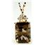 P042, Smoky Quartz 14K Gold Pendant w/accents