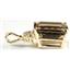 P042, Smoky Quartz 14K Gold Pendant w/accents