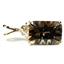 P042, Smoky Quartz 14K Gold Pendant w/accents