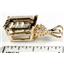 P042, Smoky Quartz 14K Gold Pendant w/accents