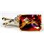 P042, Twilight Fire Topaz 14k Gold Pendant
