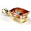 P042, Twilight Fire Topaz 14k Gold Pendant