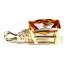 P042, Twilight Fire Topaz 14k Gold Pendant