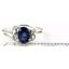 SR176, Created Blue Sapphire, 925 Sterling Silver Ring