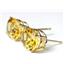 14k Gold Post Earrings, Citrine, E102