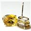 14k Gold Post Earrings, Citrine, E102