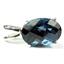 925 Sterling Silver Pendant, London Blue Topaz, SP006