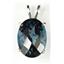 925 Sterling Silver Pendant, London Blue Topaz, SP006