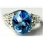 SR057, Swiss Blue Topaz, 925 Sterling Silver Ring
