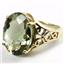10K, 14K or 18K Gold Ladies Ring, Green Amethyst, R049