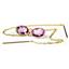 14k Gold Threader Earrings, Pure Pink Topaz, E005