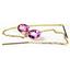 14k Gold Threader Earrings, Pure Pink Topaz, E005