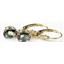 14k Gold Leverback Earrings, Mystic Fire Topaz, E007