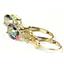 14k Gold Leverback Earrings, Mystic Fire Topaz, E007