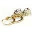 14k Gold Leverback Earrings, Mystic Fire Topaz, E007
