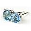 925 Sterling Silver Post Earrings, Swiss Blue Topaz, SE012