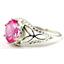 SR137, Created Pink Sapphire, 925 Sterling Silver Ring