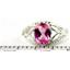 SR137, Created Pink Sapphire, 925 Sterling Silver Ring