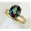 10K, 14K or 18K Gold Ladies Ring, Mystic Fire Topaz, R055