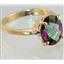 10K, 14K or 18K Gold Ladies Ring, Mystic Fire Topaz, R055