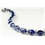 SB002, Created Blue Sapphire, 925 Sterling Silver Bracelet