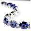 SB003, Created Blue Sapphire, 925 Sterling Silver Bracelet